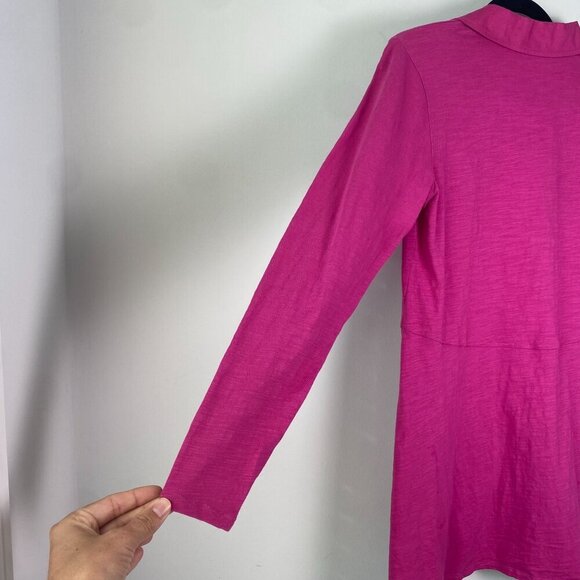 Soft Surroundings Tunic Pamplona 100% Cotton Heather Fuchsia Pink Size XS - Picture 8 of 9
